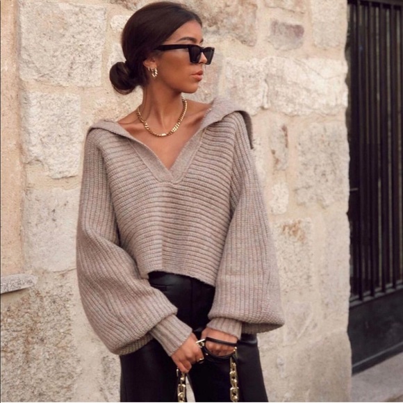 Zara Cropped Knit Sweater - Picture 9 of 15